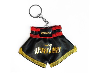 Kanong Muay Thai Shorts 鑰匙圈：黑金