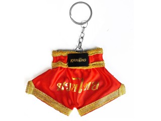 Kanong Muay Thai Shorts 鑰匙圈：紅色的